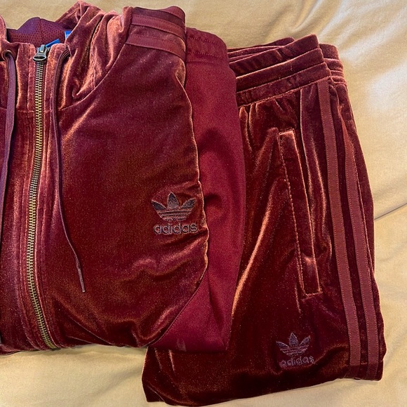 adidas Pants & Jumpsuits Adidas Velour Tracksuit Poshmark